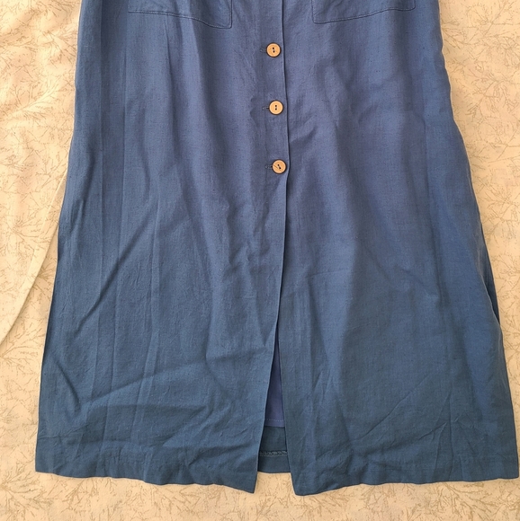 New without tag Rayon linen front button closure midi skirt - Picture 2 of 6